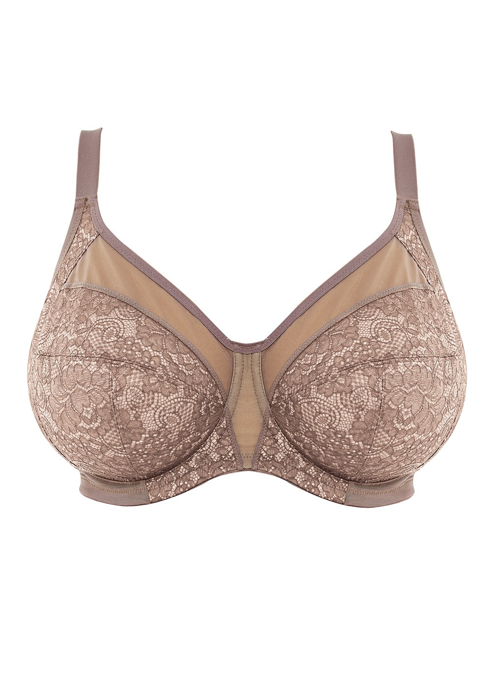Elomi Raquel 4050 Underwired Full Cup Side Support Bra Black, Taupe